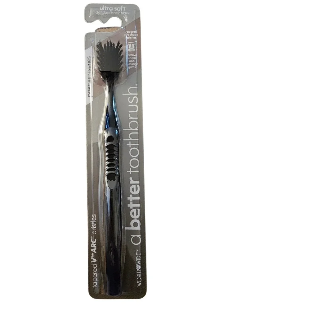 World Wide Daily A Better Toothbrush Ultra Soft Black 12 pack